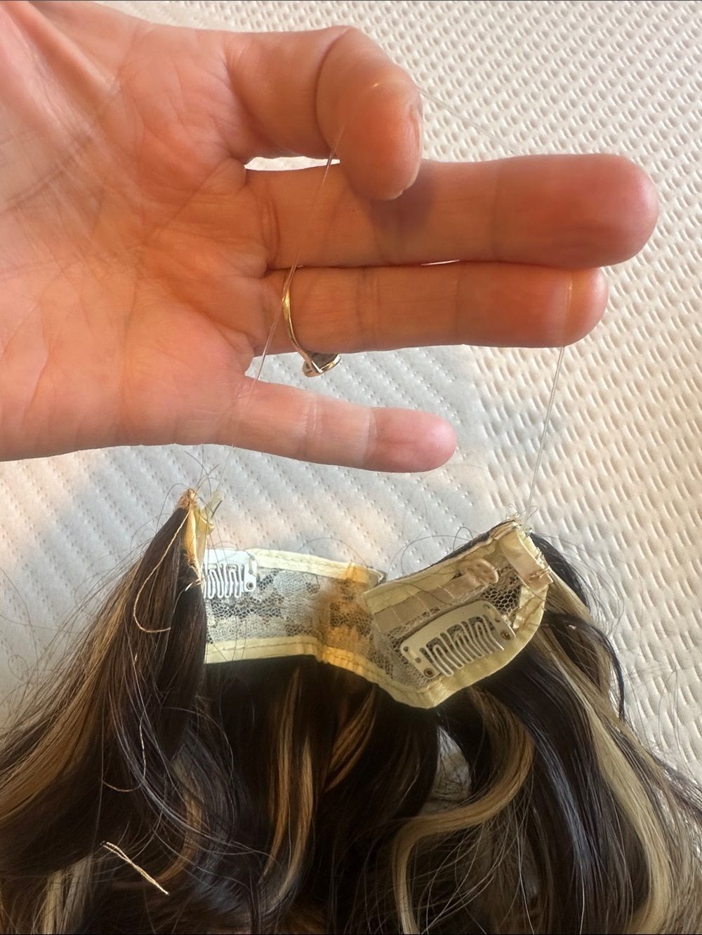 Clips In Hair Extensions - Light Brown - Picture 5 of 7